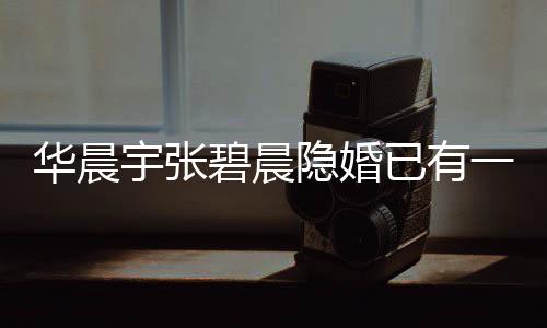 碧晨宇张隐婚已有一岁堂哥华晨孩子华回应晨宇