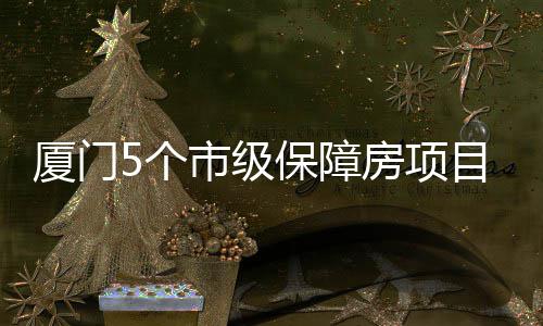 保障厦门建中目在万套5个住房提供 可超1市级房项