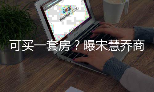 价格万高 一套一篇约3曝宋可买慧乔商业房发文