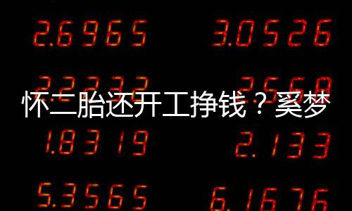 奚近照梦瑶却显憔悴挣钱脸庞圆润胎还开工怀二
