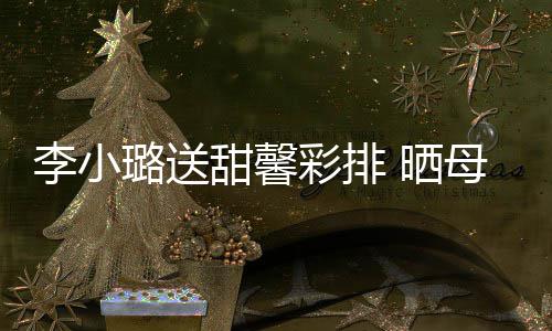 笑容母女制粘李小璐送甜馨贴合影彩排 晒似复