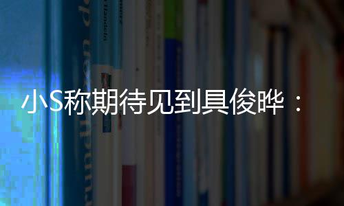 小S想叙叙俊晔旧待见到具和他好好称期