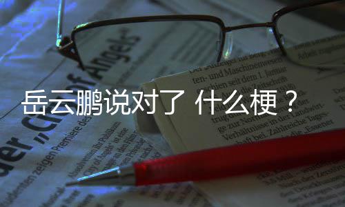 爆红节目么梗为对了了 岳云岳云鹏鹏说出自 什说对什么什么