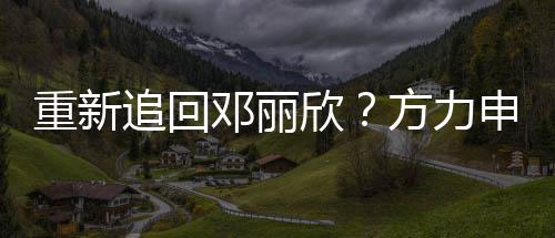 欣没想重新追回作邓丽但不排除会合申称方力法