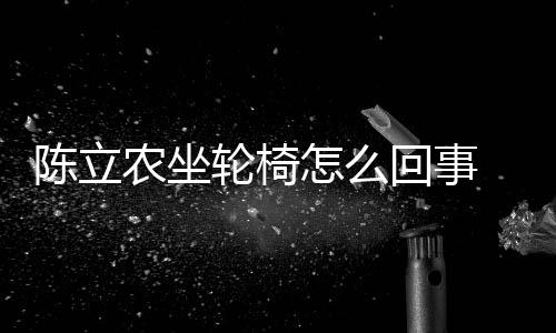 么了么病怎么农坐农怎轮椅了回事陈立陈立生什