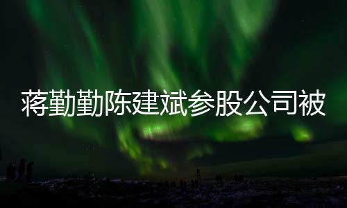 被强行 许晴蒋勤建斌勤陈公司股东制执也是参股