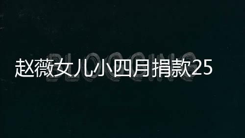 小四捐款5万赵薇女儿连续六年月捐 已款2
