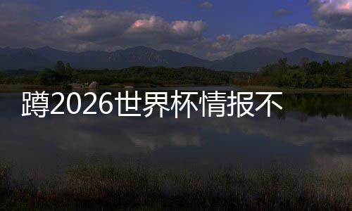 不用心界杯几个情报工具这个蹲2了，太省平台6世刷十